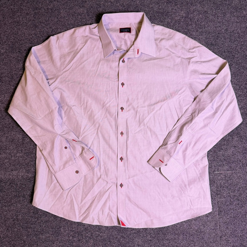 UNTUCKit Rubican WF Gray Wrinkle Free Relaxed Fit Button Down Shirt XL 00117